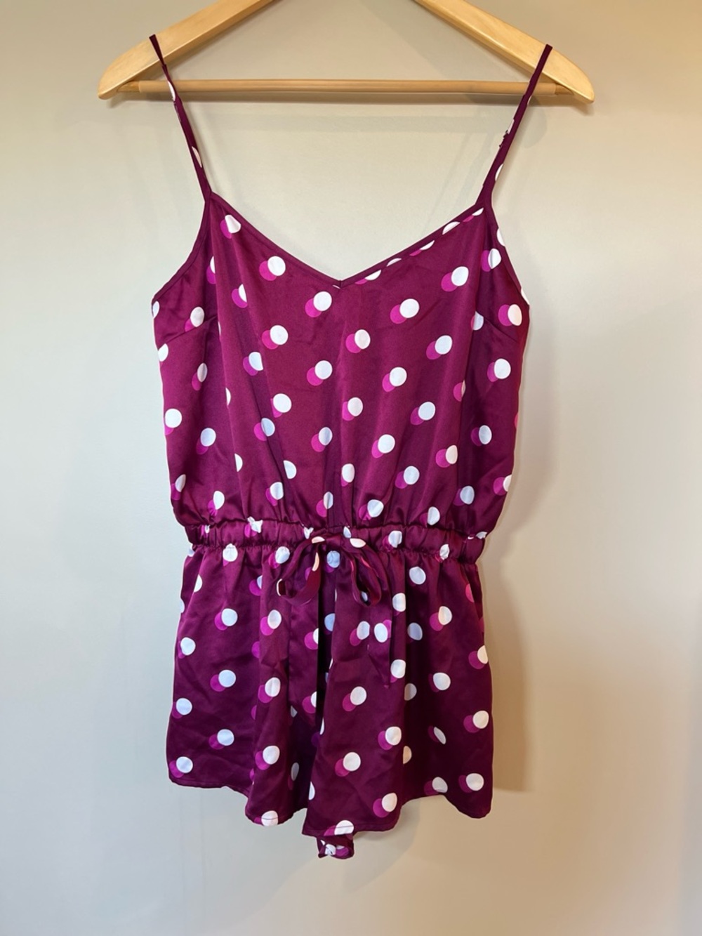 Victoria's Secret Plum Polka Dot Romper